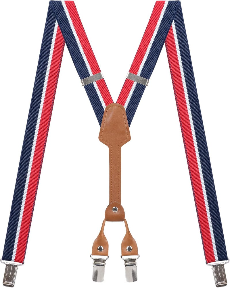 Action Ward Store Women's Suspenders - 1" Width - Y Back 4 Clip Skinny Ladies Suspenders - Image 1